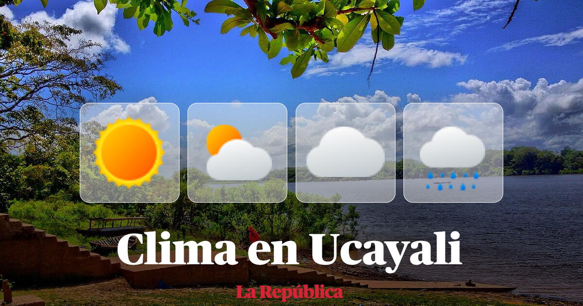 Clima en Ucayali, vía Senamhi: temperaturas máxima...