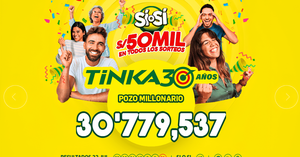 Resultados de La Tinka EN VIVO HOY, domingo 27 de ju...