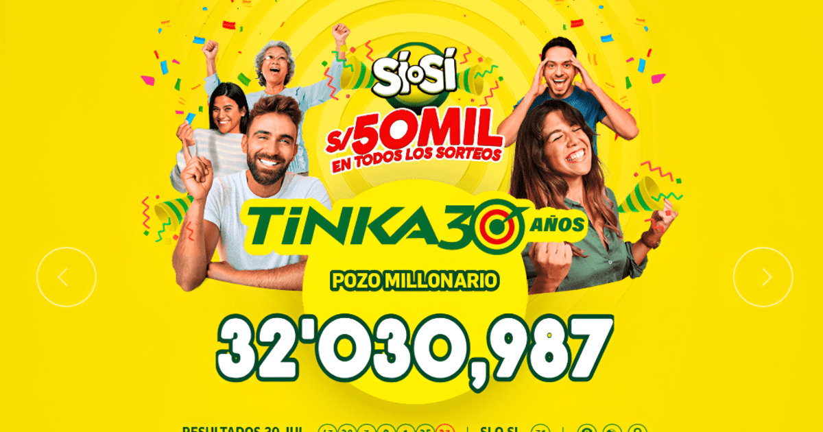 Resultados de La Tinka HOY domingo 3 de agosto: núm...