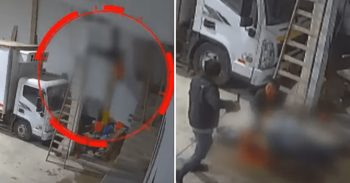 Obrero sobrevive de milagro tras ser empujado desde ...