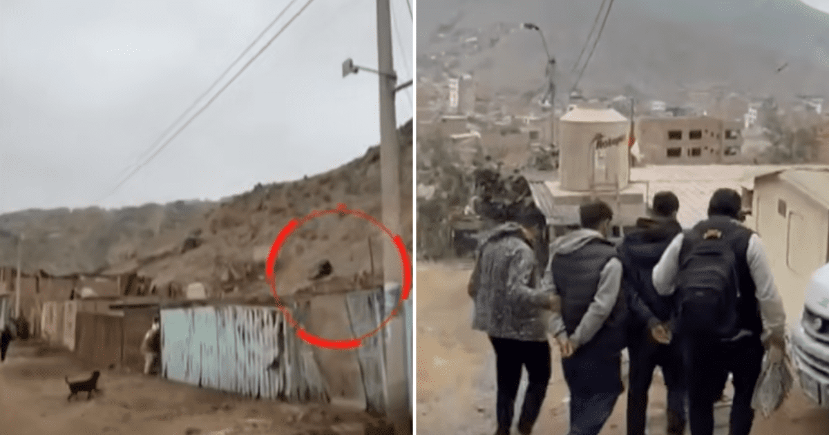 Policías trepan cerro en Manchay para capturar a ex...