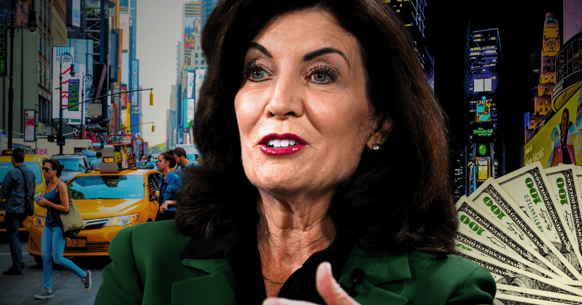 La gobernadora Kathy Hochul y el alcalde Eric Adams impulsaron una ley que busca frenar el uso de placas falsas o alteradas. Foto: composición LR