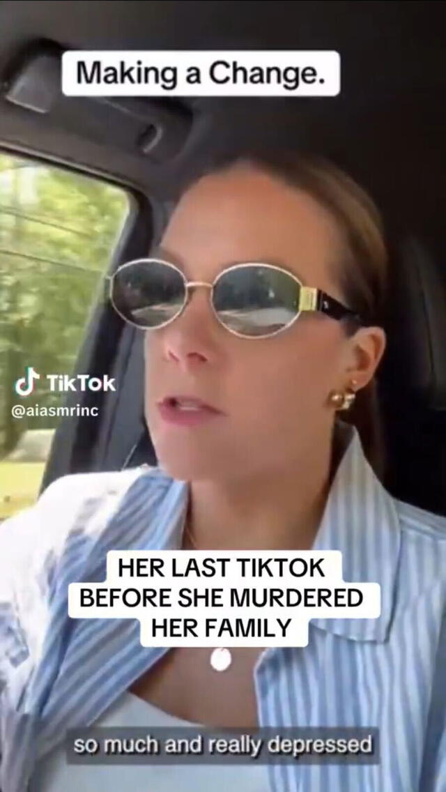  Esta es una captura del último video de Emily Long antes del crimen de su familia. Foto: X / Twitter   