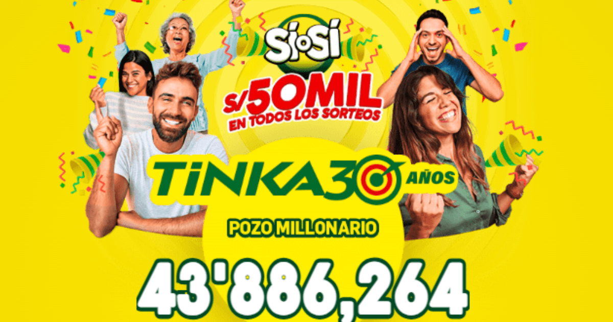 VER resultados de La Tinka, domingo 14 de septiembre...