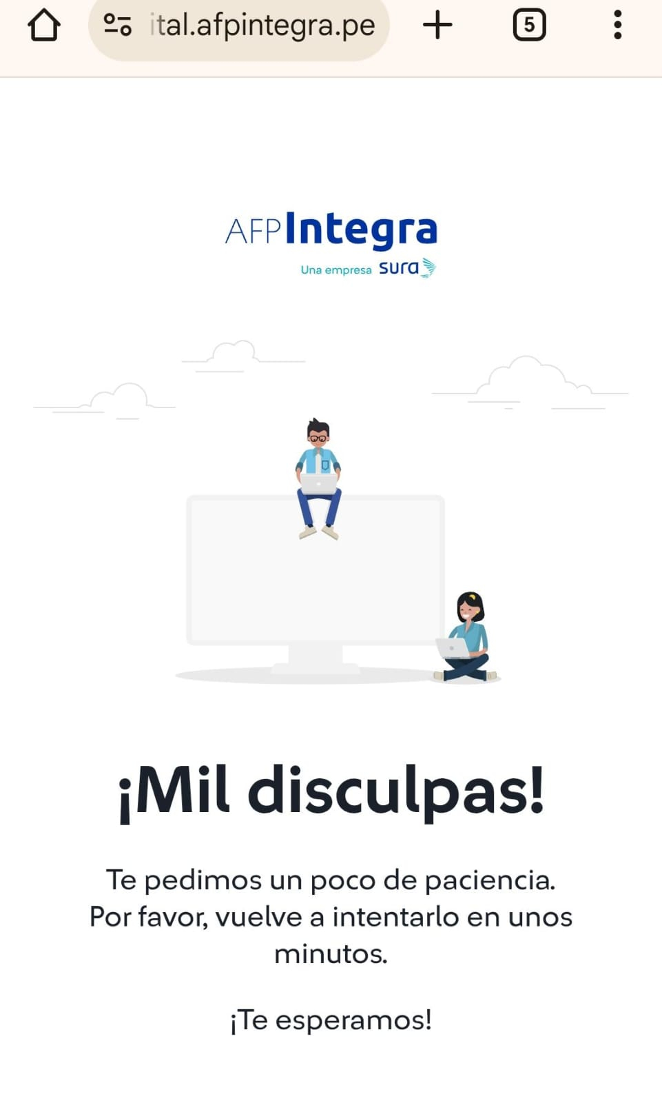 Usuarios reportaron caída de las plataformas de AFP...