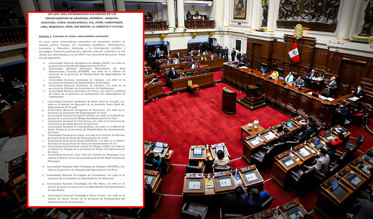 En menos de tres horas, Congreso aprobó creación d...